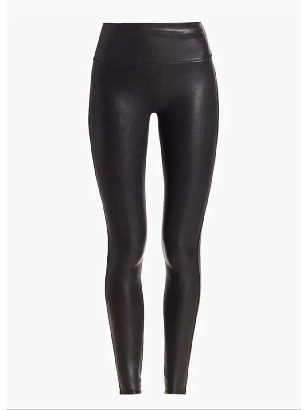 SPANX Faux Leather High-Waist Black Leggings